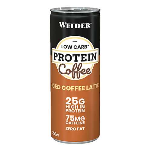 Weider Low Carb Protein Coffee, 250 мл, вкус: ледяной латте в Спортмастер