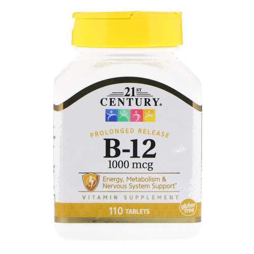 Витамин B12 21st Century B-12 2500 mcg 110 таблеток в Спортмастер