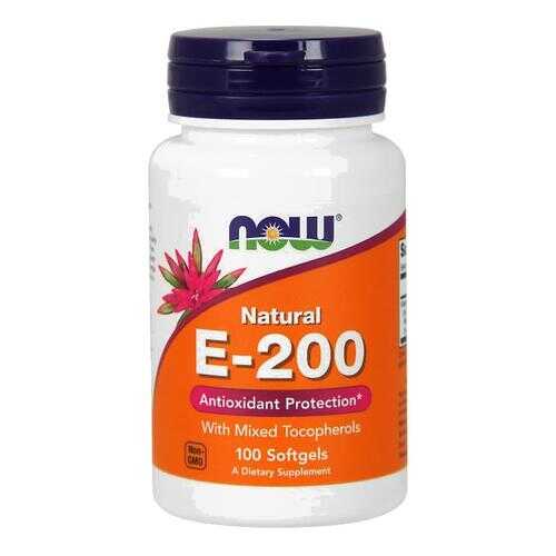 Витамин E NOW Sports E-200 Mixed Tocopherols 100 капсул в Спортмастер