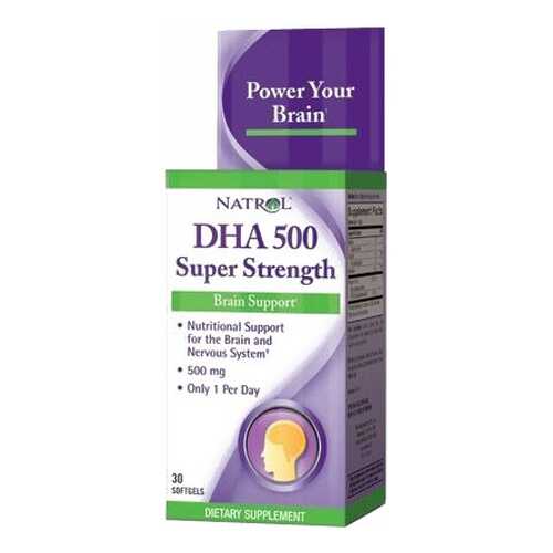 Omega 3 Natrol Dha 500 Super Strength 30 капс. в Спортмастер
