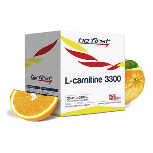Be First L-Carnitine 3300, 20 ампул по 25 мл, Orange в Спортмастер