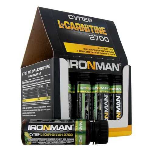 Ironman Супер L-Карнитин 2700, 12 ампул по 60 мл, лимон-лайм в Спортмастер