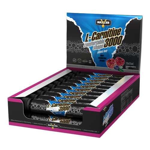 Maxler L-Carnitine 3000, 1 ампула 25 мл, Blueberry-Raspberry в Спортмастер