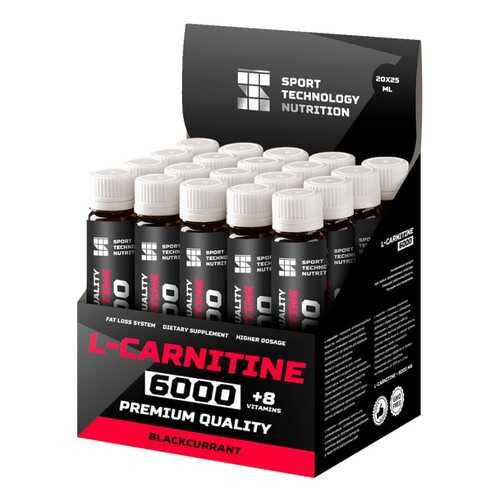 Sport Technology Nutrition L-Carnitine 6000, 20 амп, вкус: черная смородина в Спортмастер