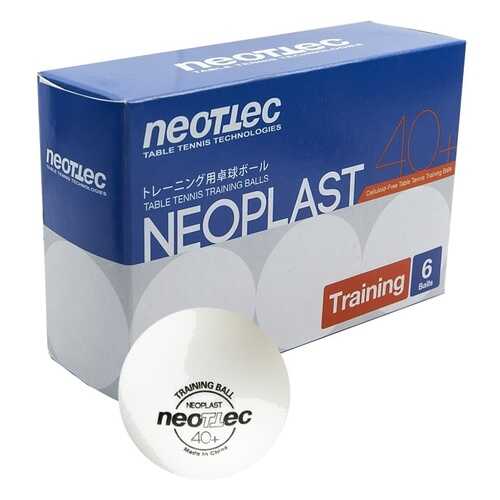 Мячи для настольного тенниса NEOTTEC Neoplast, 6 шт., бел. в Спортмастер