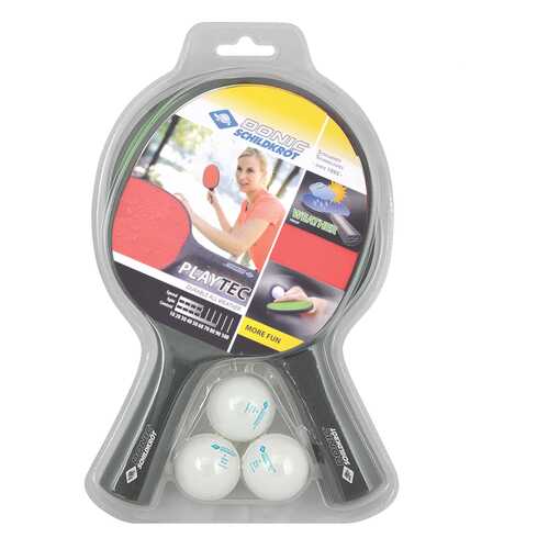 Набор для настольного тенниса Donic Playtec Outdoor, 2 ракетки, 3 мяча в Спортмастер