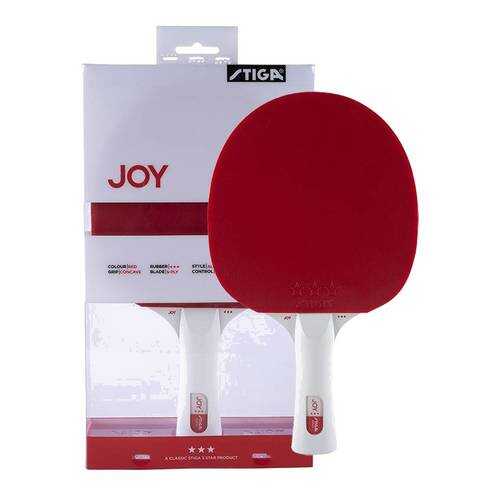 Ракетка для настольного тенниса Stiga JOY***, -, красный, тренировочный в Спортмастер