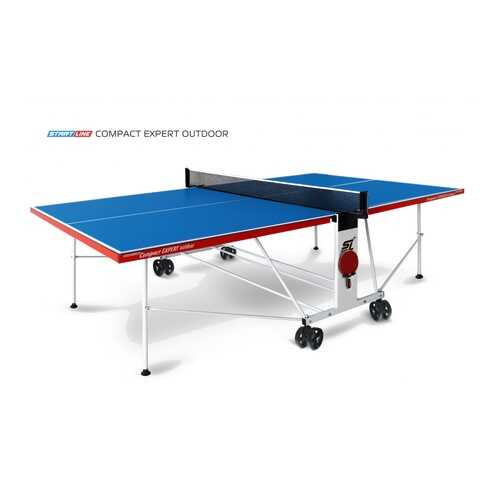 Теннисный стол Start Line Compact Expert Outdoor синий/белый/красный/черный, с сеткой в Спортмастер