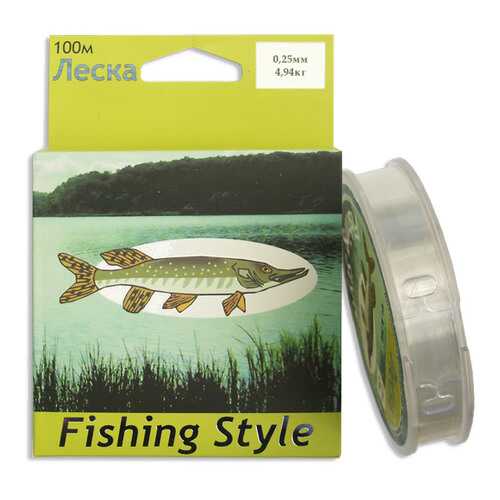 Леска монофильная Fishing Style RL2908 0,25 мм, 100 м, 4,94 кг в Спортмастер