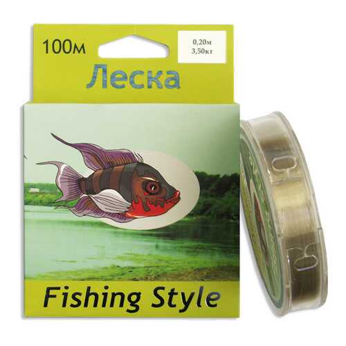 Леска монофильная Fishing Style RL2910 0,2 мм, 100 м, 3,5 кг в Спортмастер