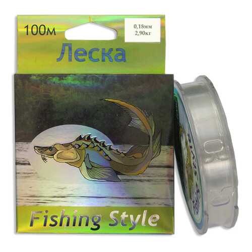 Леска монофильная Fishing Style RL2925 0,18 мм, 100 м, 2,9 кг в Спортмастер