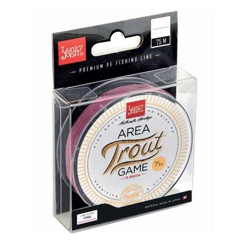 Леска монофильная Lucky John Area Trout Game Fluorocarbon 075/025, розовая в Спортмастер