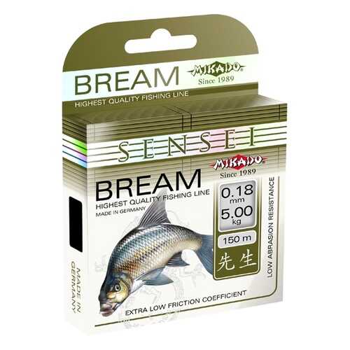 Леска монофильная Mikado Sensei Bream 0,18 мм, 150 м, 5 кг в Спортмастер