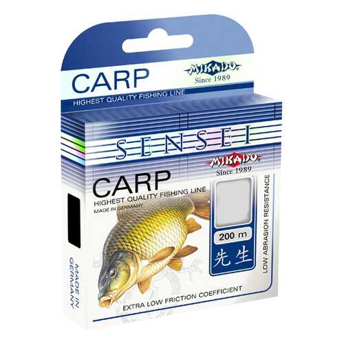 Леска монофильная Mikado Sensei Carp 0,3 мм, 200 м, 11,1 кг в Спортмастер