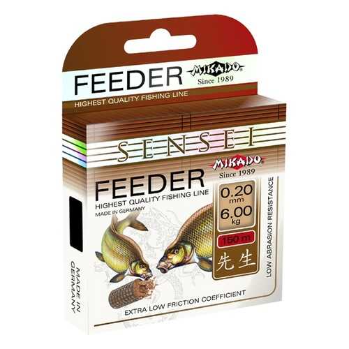 Леска монофильная Mikado Sensei Feeder 0,2 мм, 150 м, 6 кг в Спортмастер