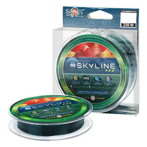 Леска монофильная Sprut Skyline Evo Tech Pro Dark Green, 150 м, 0,285 мм, 7,85 кг в Спортмастер