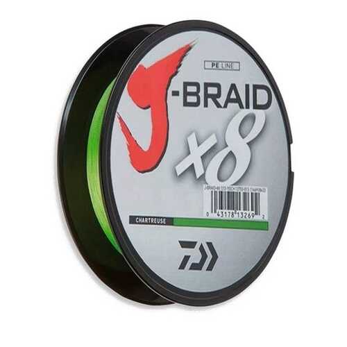 Леска плетеная Daiwa J-Braid X8 300м 0,20мм флуор-желтая в Спортмастер