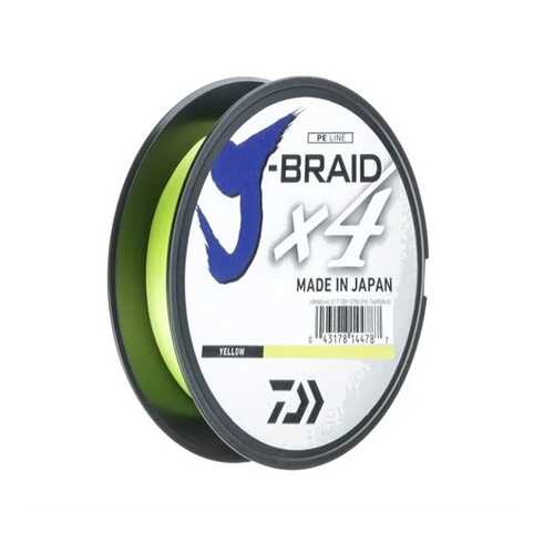 Леска плетеная J-Braid X4 флуор-желтая 135m в Спортмастер