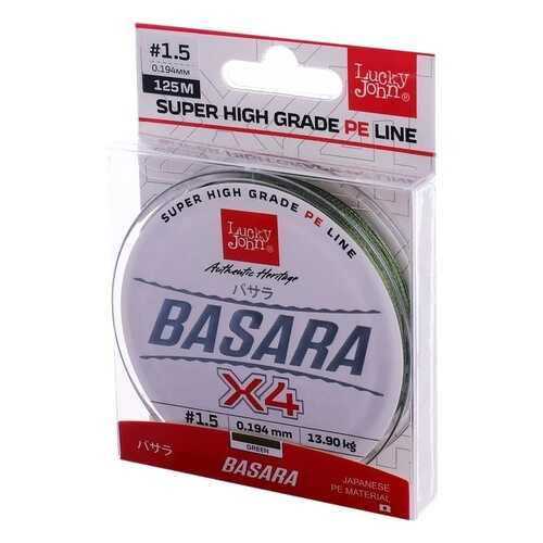 Леска плетеная Lucky John Basara Green 0,09 мм, 125 м, 3,9 кг в Спортмастер