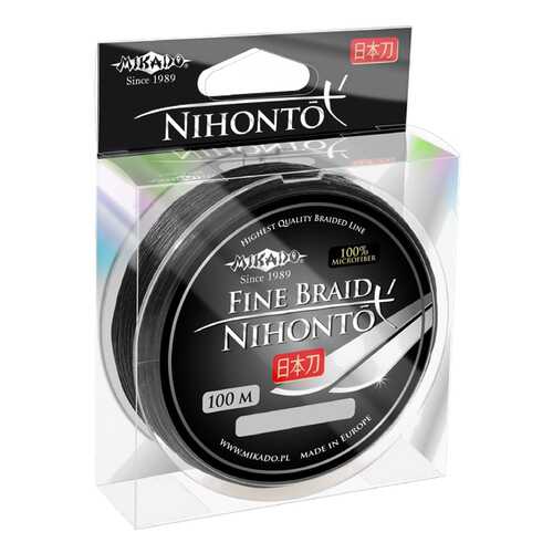 Леска плетеная Mikado Nihonto Fine 0,06 мм, 100 м, 3,25 кг black в Спортмастер