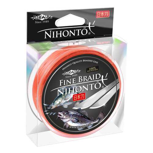 Леска плетеная Mikado Nihonto Fine 0,45 мм, 150 м, 37,4 кг orange в Спортмастер