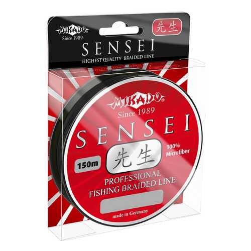 Леска плетеная Mikado Sensei 0,28 мм, 150 м, 23,2 кг black в Спортмастер
