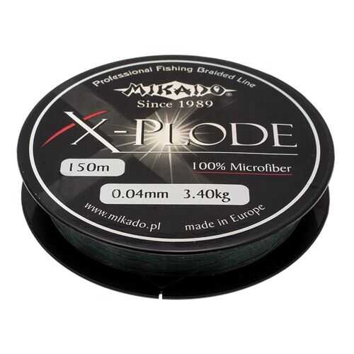 Леска плетеная Mikado X-Plode 0,04 мм, 150 м, 3,4 кг black в Спортмастер