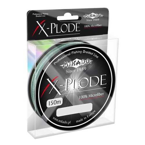 Леска плетеная Mikado X-Plode 0,18 мм, 150 м, 18,35 кг green в Спортмастер