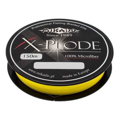 Леска плетеная Mikado X-Plode 0,22 мм, 150 м, 24,45 кг yellow в Спортмастер