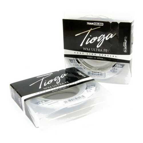 Леска плетеная Salmo Tioga Silver Grey 0,24 мм, 150 м, 12 кг в Спортмастер