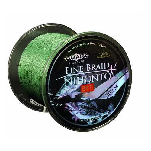 Шнур плетеный Mikado Nihonto Fine Braid Green 0,4 мм, 300 м, 34,9 кг в Спортмастер