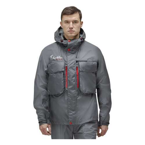 Куртка для рыбалки Nova Tour Fisherman Риф V2, темно-серая, M INT, 176 см в Спортмастер