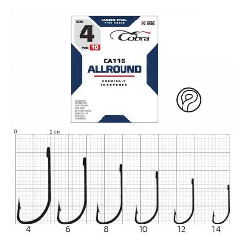 Рыболовные крючки Cobra Allround CA116 №11, 10 шт. в Спортмастер