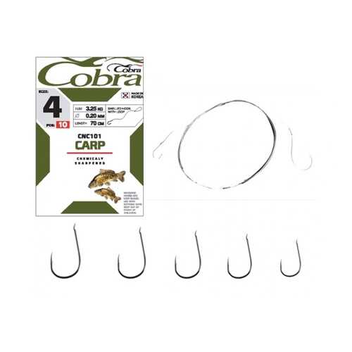 Рыболовные крючки Cobra Carp №8, 10 шт. в Спортмастер