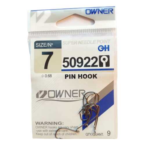 Рыболовные крючки Owner 50922 Pin Hook №7, 9 шт. в Спортмастер
