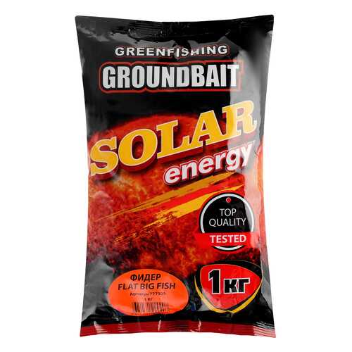 Прикормка летняя Green Fishing Solar Energy Фидер Flat Big Fish 1 кг в Спортмастер