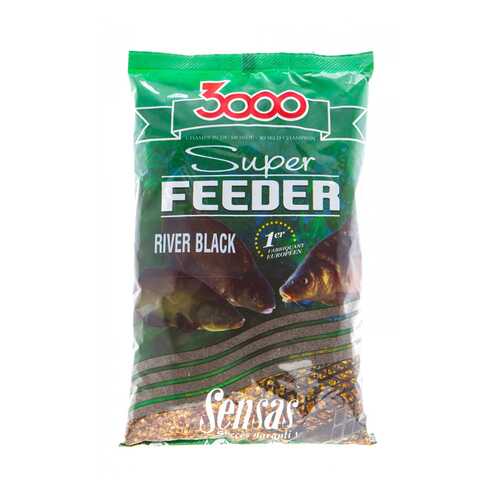 Прикормка Sensas 3000 Super Feeder River Black, 1 кг в Спортмастер