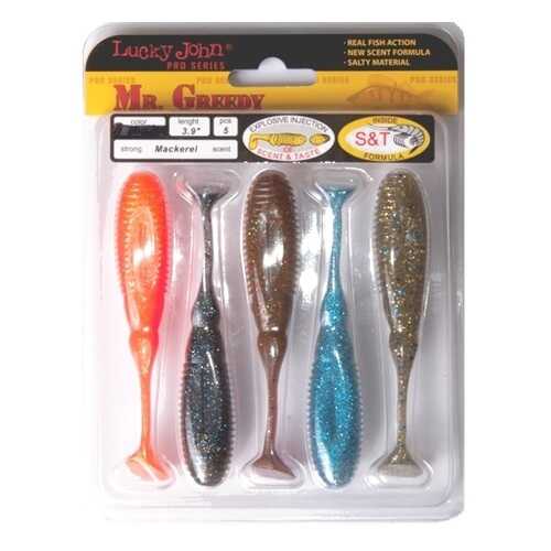 LUCKY JOHN Виброхвосты Съедобные Lj Pro Series Mister Greedy 3.9In (09.90)/mix2 5Шт. в Спортмастер