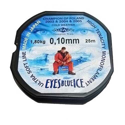 Леска монофильная Mikado Eyes Blue Ice 0,1 мм, 25 м, 1,8 кг в Спортмастер