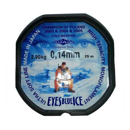 Леска монофильная Mikado Eyes Blue Ice 0,14 мм, 25 м, 2,9 кг в Спортмастер