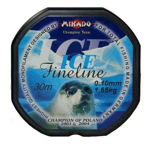 Леска монофильная Mikado FineLine Ice 0,1 мм, 30 м, 1,65 кг в Спортмастер