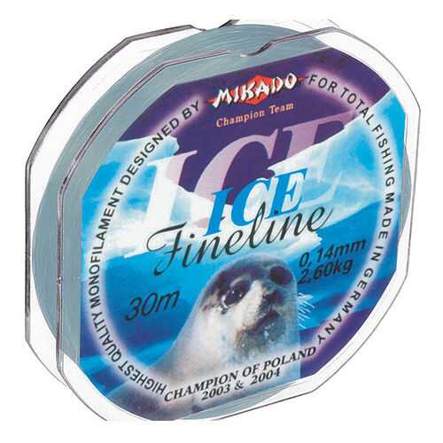 Леска монофильная Mikado FineLine Ice 0,14 мм, 30 м, 2,6 кг в Спортмастер