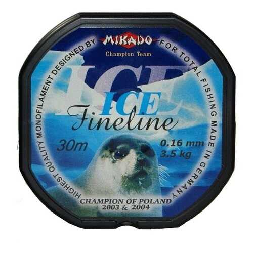 Леска монофильная Mikado FineLine Ice 0,16 мм, 30 м, 3,5 кг в Спортмастер