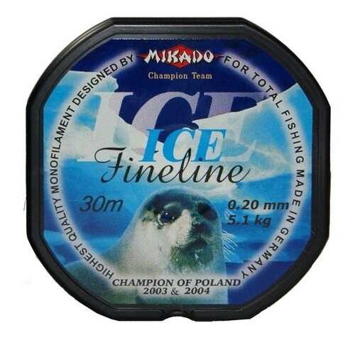 Леска монофильная Mikado FineLine Ice 0,2 мм, 30 м, 5,1 кг в Спортмастер