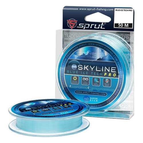 Леска монофильная Sprut Skyline IceTech Pro Blue 50 м, 0,185 мм, 5,65 кг в Спортмастер