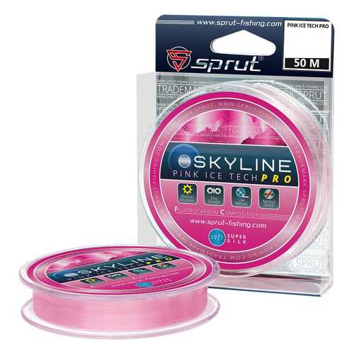 Леска монофильная Sprut Skyline IceTech Pro Pink 50 м, 0,285 мм, 7,85 кг в Спортмастер