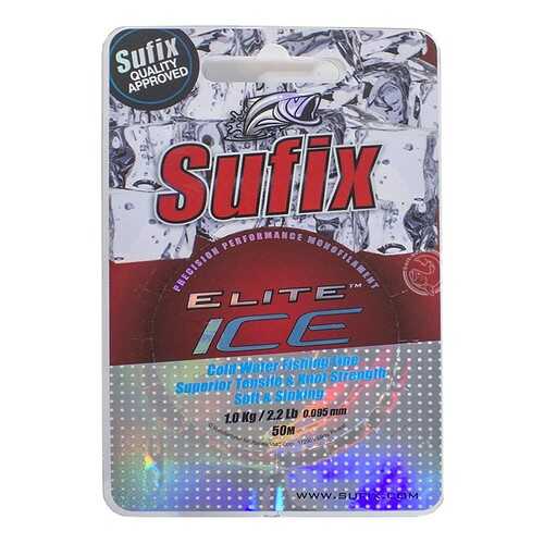 Леска монофильная Sufix Elite Ice 0,1 мм, 50 м, 1 кг в Спортмастер
