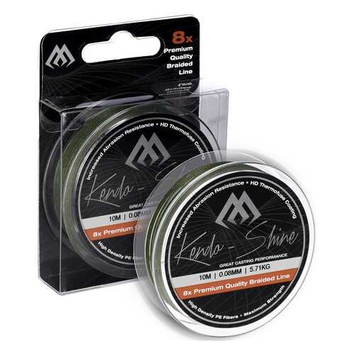 Шнур плетеный Mikado Kendo Shine 8-x HDPE 0,18 мм, 150 м, 17,81 кг green в Спортмастер
