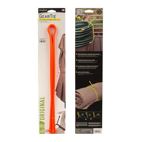 Гибкие стяжки Nite Ize Gear Tie набор 32 2 шт. оранжевый в Спортмастер