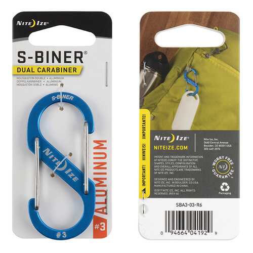Карабин Nite Ize S-Biner Dual №3 синий 3 в Спортмастер